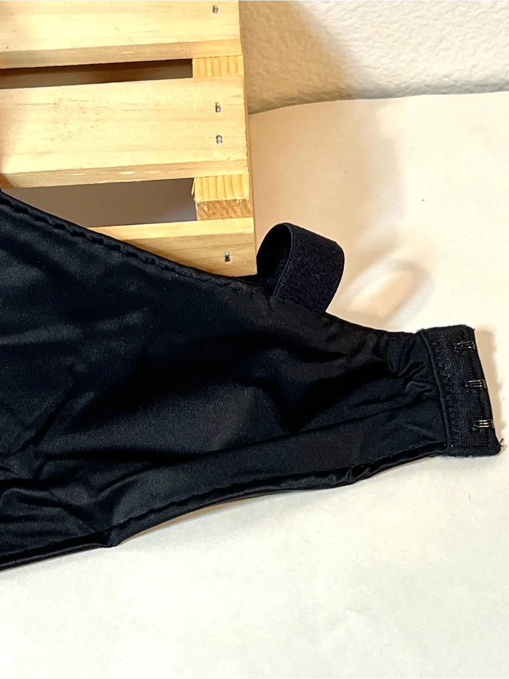 Victoria's Secret Black Very Sexy Black Satin Push-Up Bra Bling Straps | 36DDD